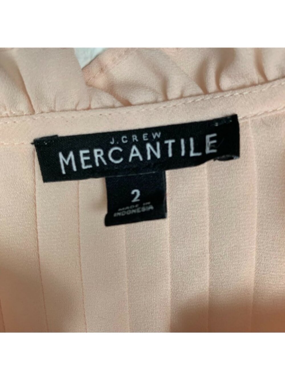 ✨3/$30 J. Crew Mercantile 2 Peach Pink Blouse Top - Picture 2 of 4